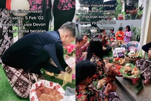 Viral Prosesi Tedak Siten Bayi Kucing Injak Tanah Pertama Kali (TikTok)