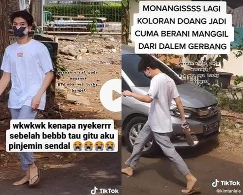 Viral Cewek Nangis Lihat Iqbaal Ramadhan Koloran dan Cekeran Lewat Depan Rumahnya. (TikTok)