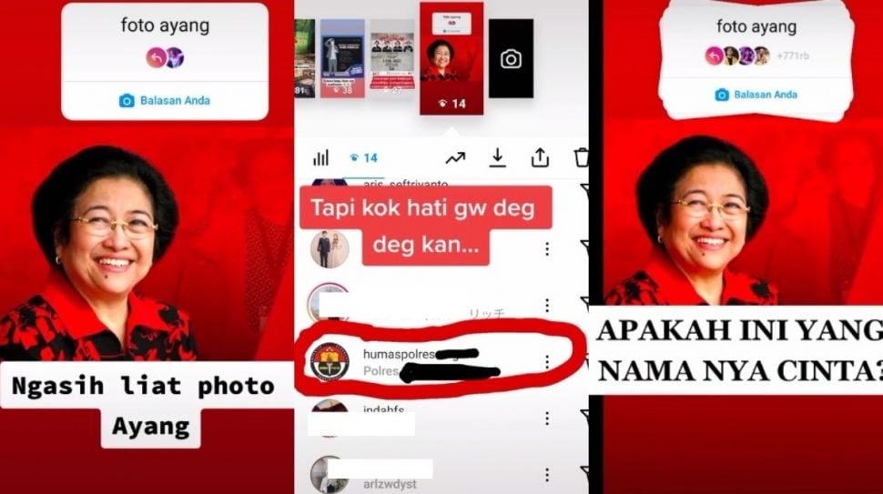 Pamer foto ayang pakai gamber Megawati (tiktok.com/@muhammadalifya3)