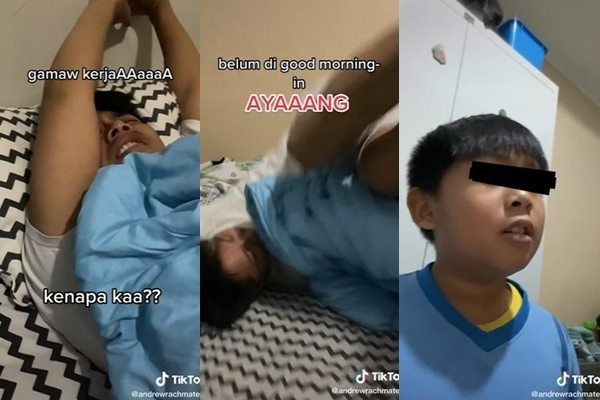 Viral Kakak Mogok Kerja sampai Salto di Kasur Bikin Adik Ngelus Dada. (TikTok)