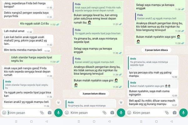 Viral Cerita Ibu Belikan Anak Sepeda Lipat Malah Diamuk Tetangga. (Twitter)