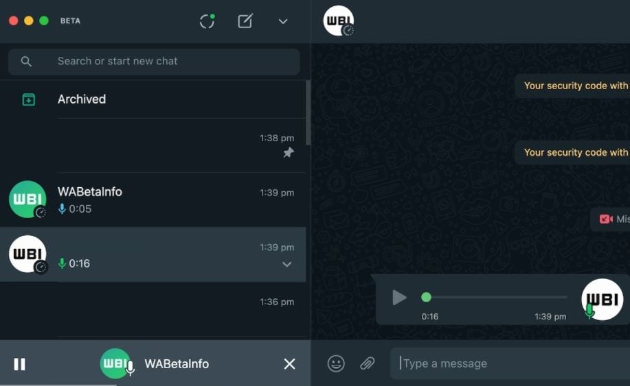 Fitur baru WhatsApp Desktop, Audio. [WABetaInfo] 