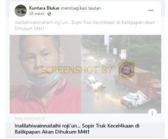 Cek fakta sopir truk dihukum mati? (turnbackhoax.id)