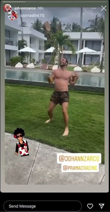 Aktifitas pembalap MotoGP di Mandalika (Instagram @johannzarco)