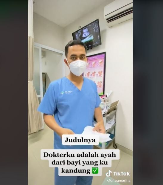 Viral Ibu Cek Kehamilan dengan Dokter Kandungan Suami Sendiri (tiktok.com/dr.aqmarina)