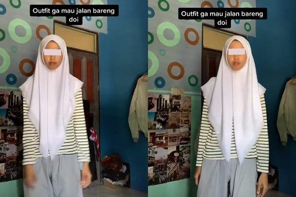 Viral Cewek Pamer Outfit Jalan Bareng Pacar Bikin Warganet Melongo. (TikTok)