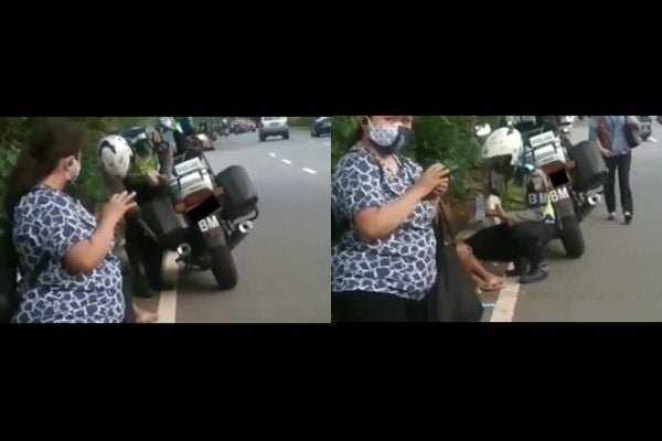 Polri Bagi Video Kebaikan Polisi Beri Makanan ke Pemulung. (Instagram/@divisihumaspolri)