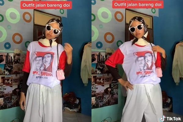 Viral Cewek Pamer Outfit Jalan Bareng Pacar Bikin Warganet Melongo. (TikTok)