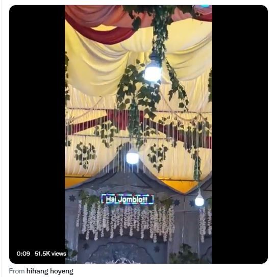 Dekorasi Pernikahan Viral Satir Jomblo, Panen Sindiran Warganet (twitter.com/jawafess)
