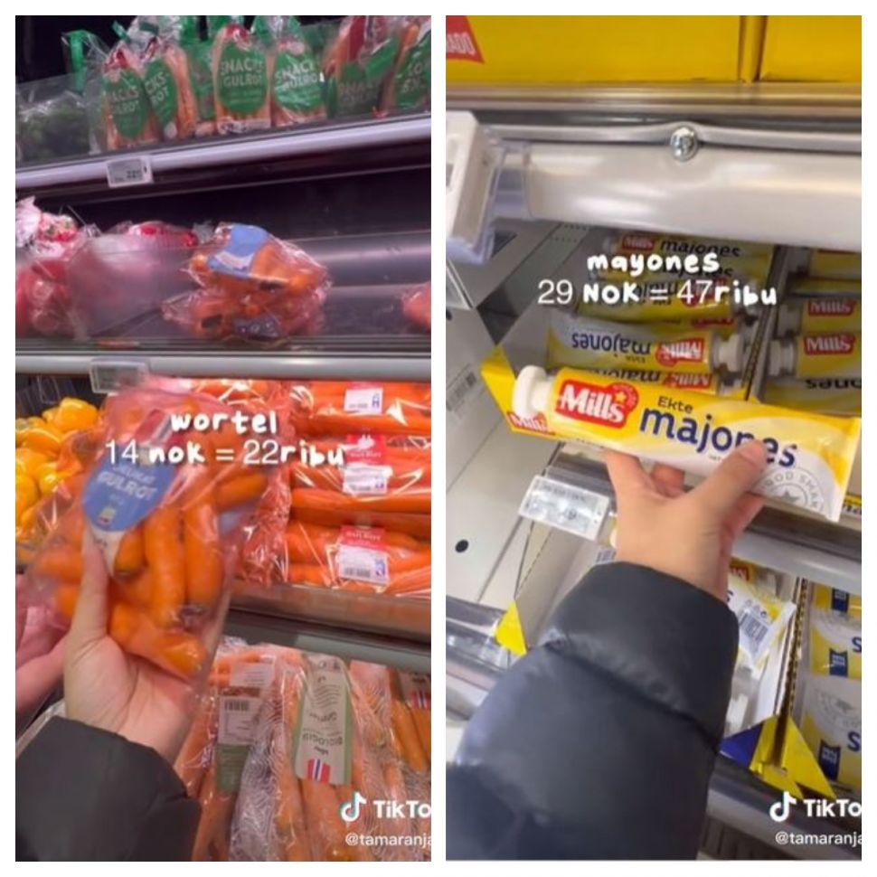 Belanja di supermarket Norwegia (TikTok @tamaranjani)