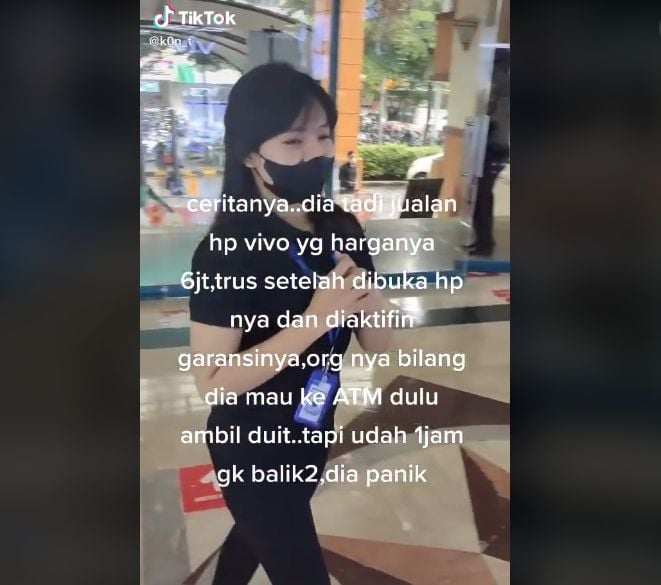 Mau Beli HP Rp 6 Juta dan Sudah Dibuka, Mbak-mbak Promotor Auto Ketar Ketir Kena Ghosting Pembeli (TikTok/k0n_t)