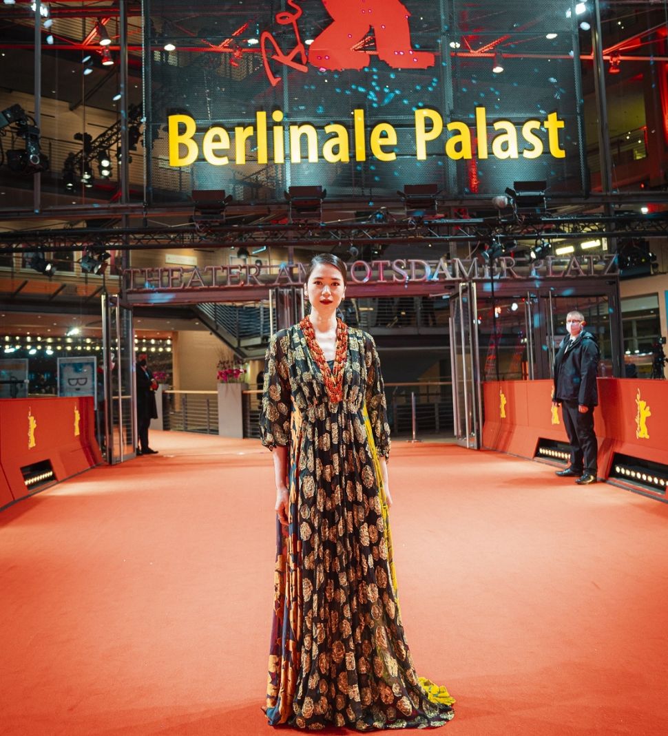 Laura Basuki di acara world premier ajang Berlinale Film Festival 2022. [dokumentasi pribadi]