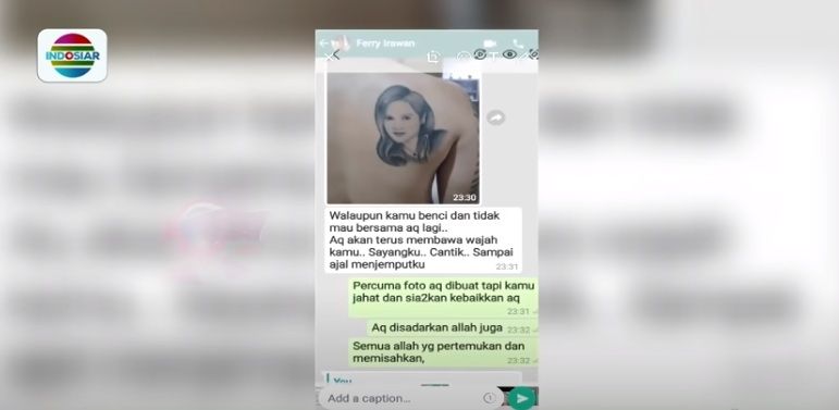 Chat WA Ferry Irawan ke Anggi Novita [YouTube/Indosiar]