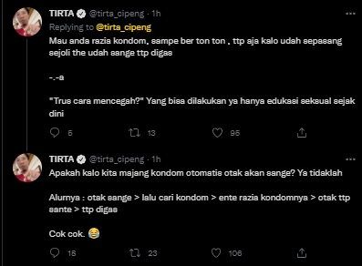 Dokter Tirta Beri Komentar Menohok Soal Razia Kondom di Hari Valentine. (Twitter/@tirta_cipeng)