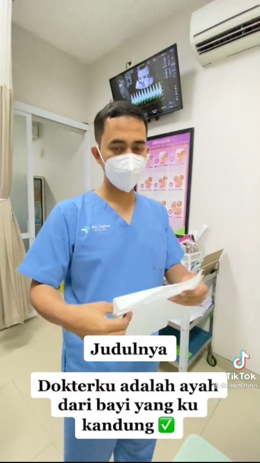 Periksa Kandungan Sendirian, Ternyata Dokternya Adalah Suami Sendiri. (TikTok)