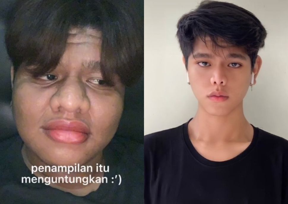 Sebelum dan setelah berubah penampilan (tiktok.com/@thisisds_)