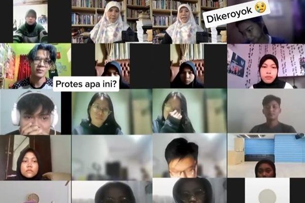 Viral Mahasiswa Sekelas Marah 'Keroyok' Dosen Saat Kuliah Via Zoom. (TikTok)