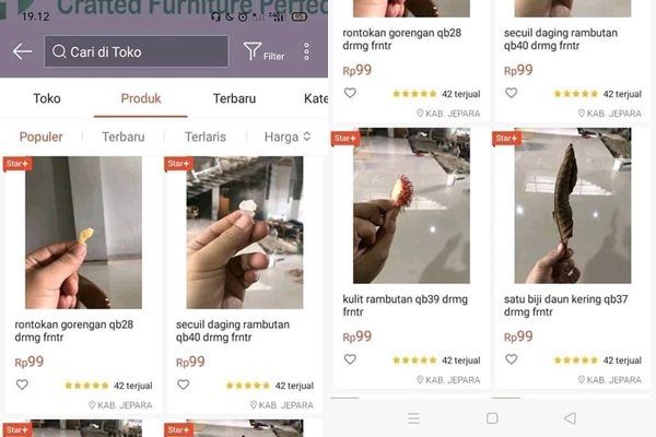 Viral Olshop Jual Rontokan Gorengan sampai Secuil Daging Rambutan. (Twitter/@txtdarioffstore)