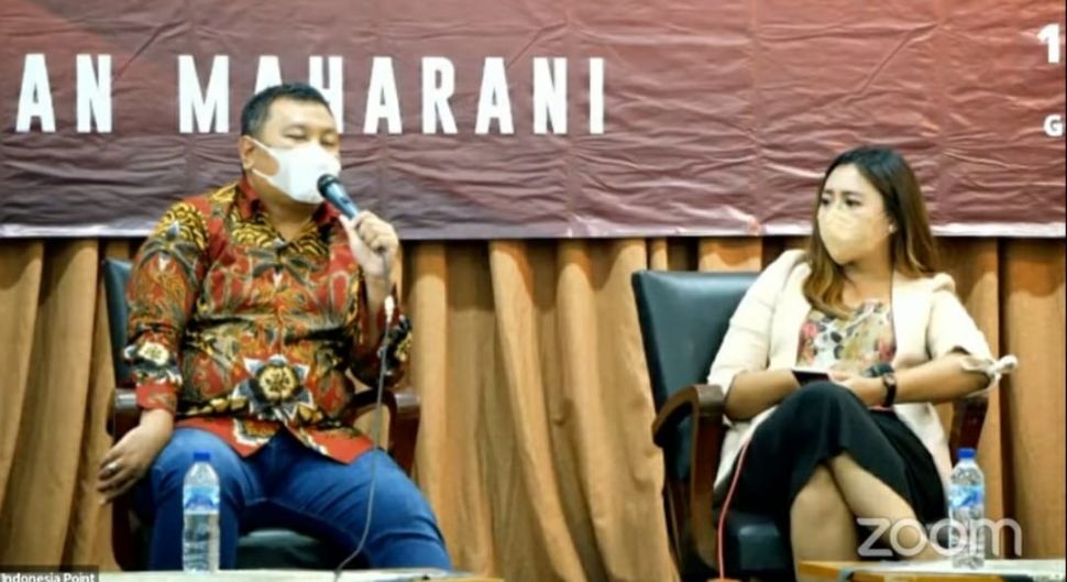 Pengamat Politik dari Universitas Paramadina Hendri Satrio saat diskusi bertajuk 'Bedah Komunikasi Politik Puan Maharani' secara daring, Jumat (18/2/2022). [Tangkapan layar]