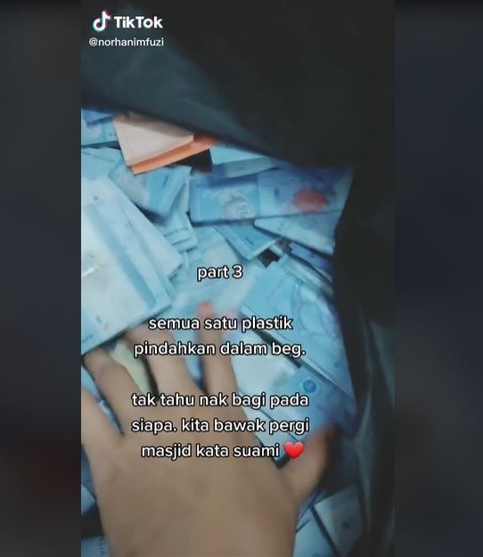 Pasangan Suami Istri Hobi Menabung di Plastik Sampah, Jumlahnya sampai Segini (tiktok.com/norhanimfuzi)