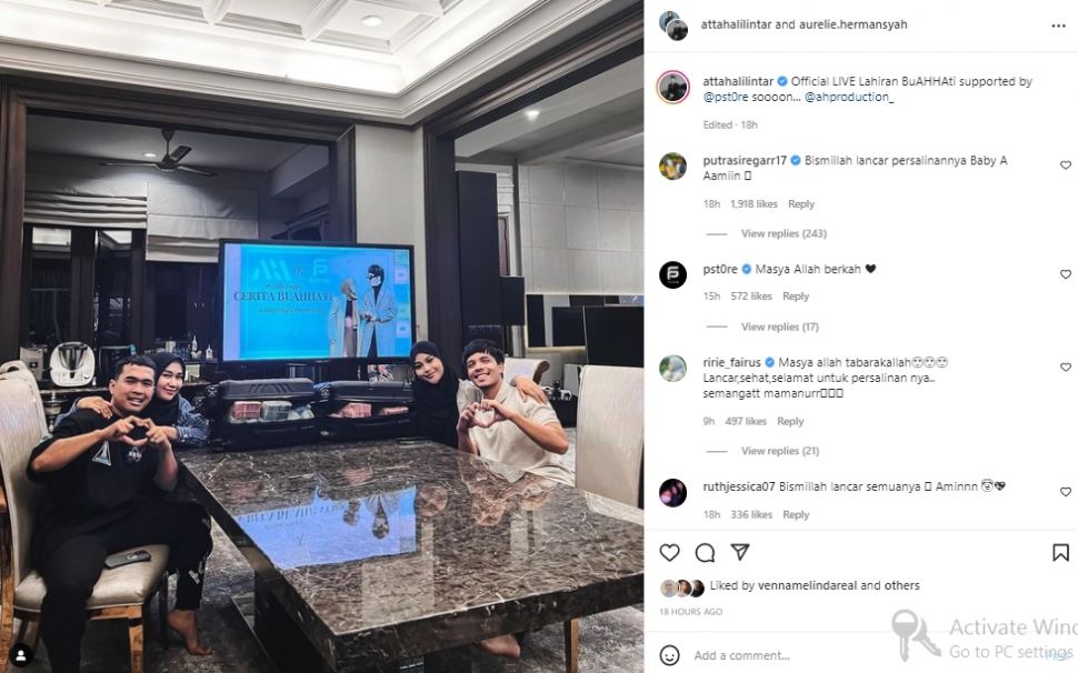 Atta Halilintar dapat sponsor acara lahiran Aurel Hermansyah dari Putra Siregar (instagram.com)