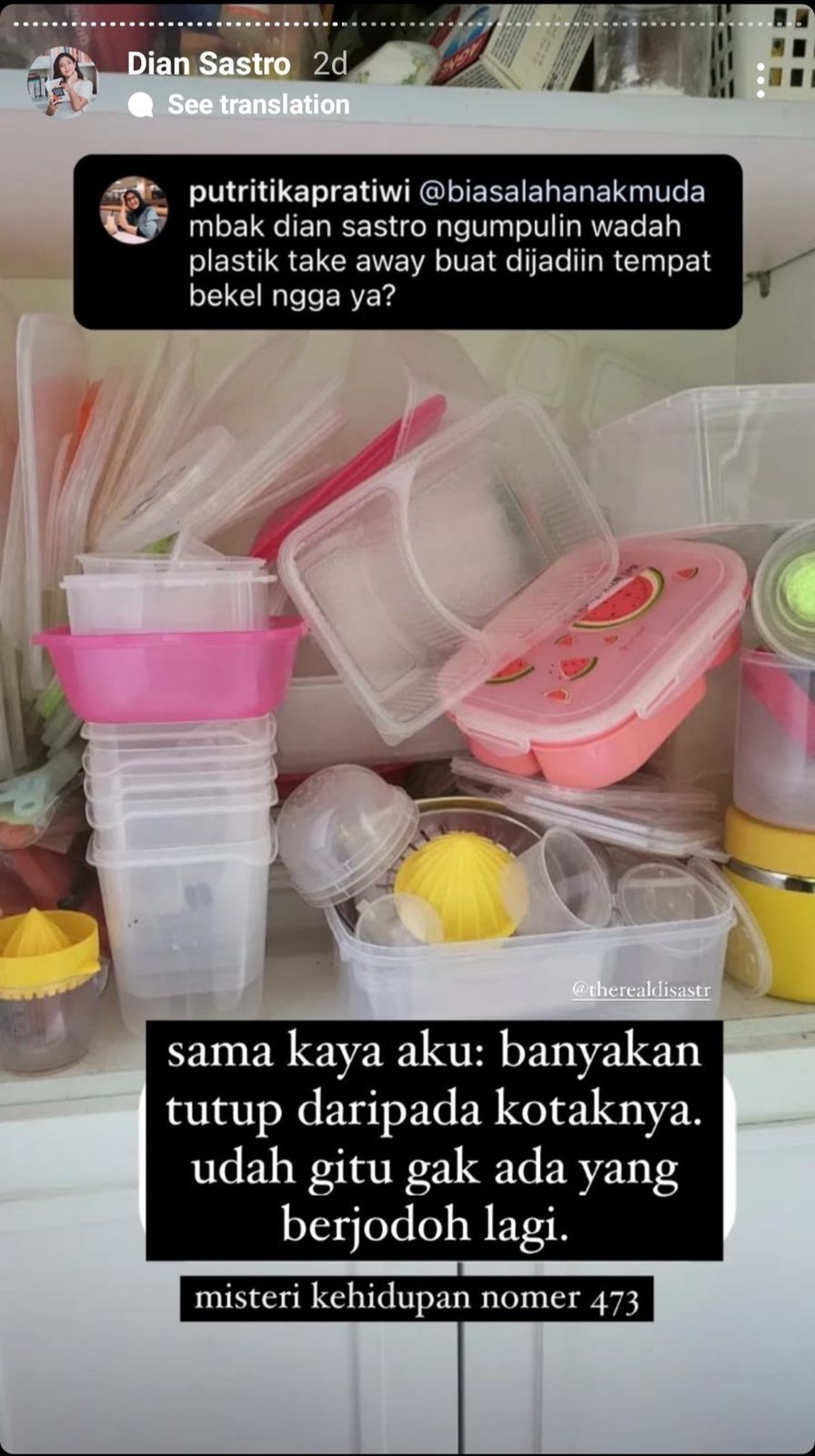 Ikut Kumpulkan Wadah Makanan Plastik (Instagram)