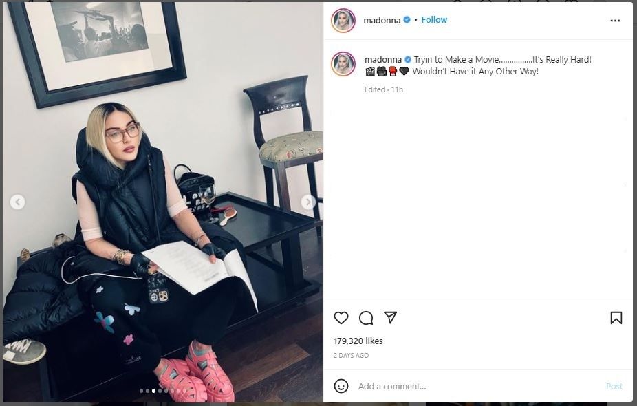 Madonna Pamer Foto Bak Remaja 16 Tahun, Malah Panen Kritikan Warganet (instagram.com/madonna)