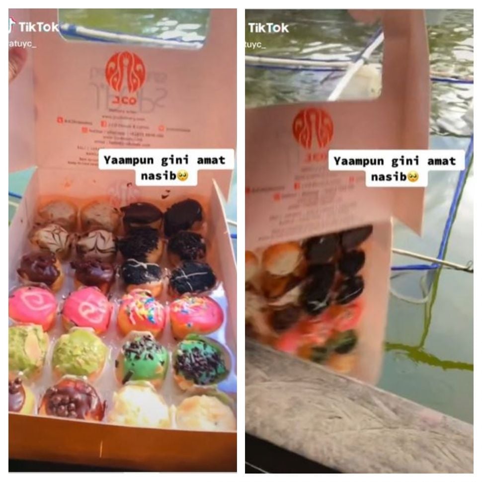 Donat jatuh (TikTok @ratuyc_)