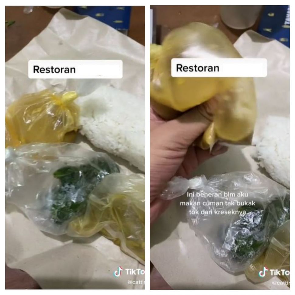 Nasi Padang ayam ketinggalan (TikTok @cattir__)