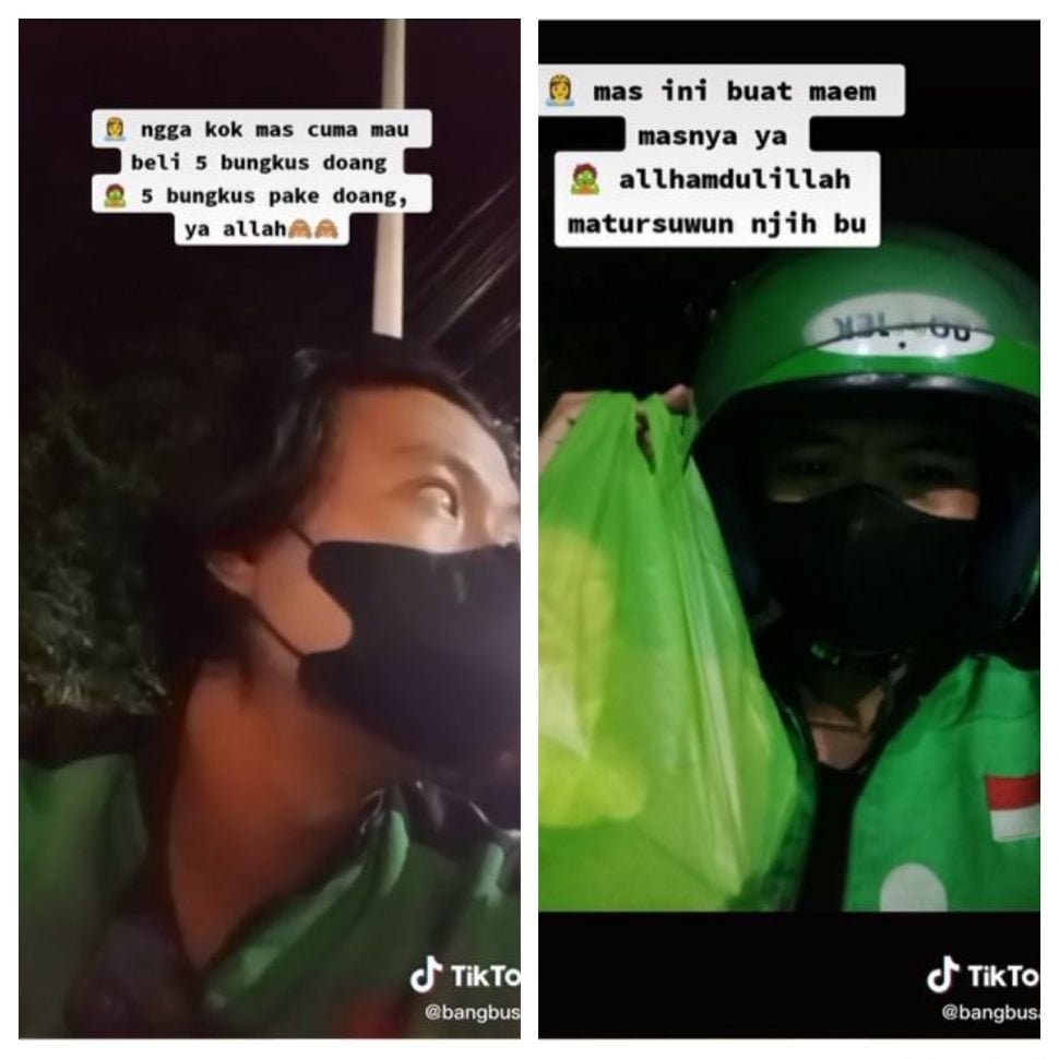 Driver ojol dapat pelanggan rating rendah (TikTok @bangbusan)