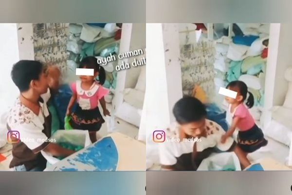 Viral Balita Amuk Ayah Karena Tak Kunjung Kaya. (Instagram/@video_medsos)