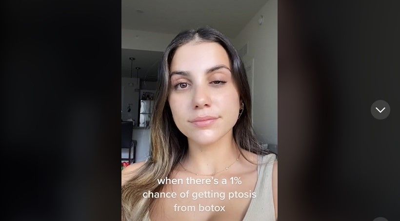 Viral di TIkTok! Perempun Sulit Buka Mata Gegara Suntik Botox. (Dok: TIkTok/jessicaaaaaaf)