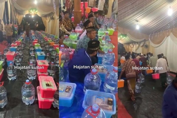 Viral Hajatan Ala Sultan, Berkat yang Dibawa Pulang Sukses Bikin Melongo (Instagram/@say.viideo)