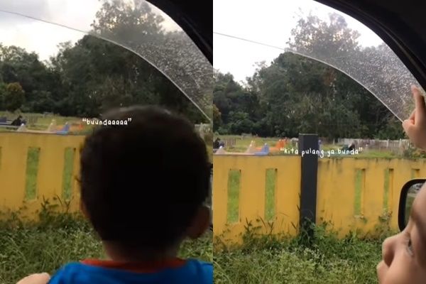 Berkunjung ke Makam Ibu, Ucapan Anak Kecil Ini Sukses Buat Hati Warganet Teriris (Instagram/@dunia_kaumhawa)