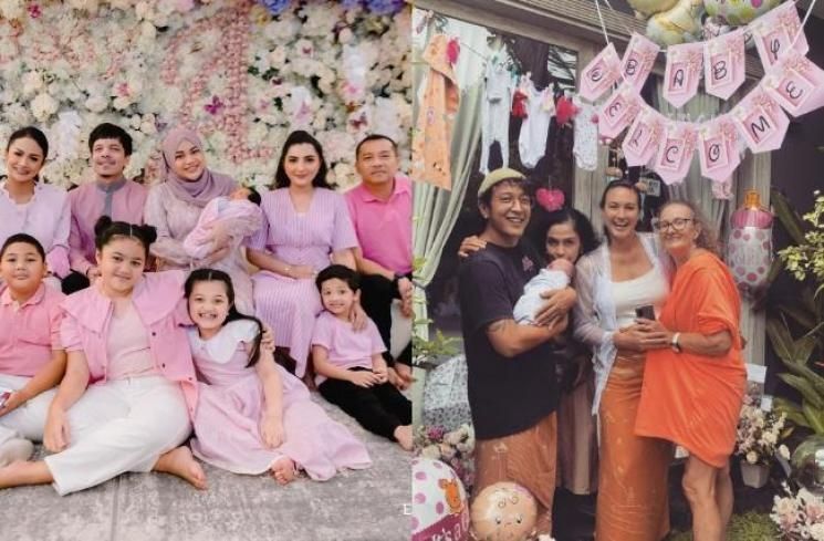 Adu Potret Baby Ameena dan Baby Djiwa. (Instagram/@attahalilintar/@dimsanggara)