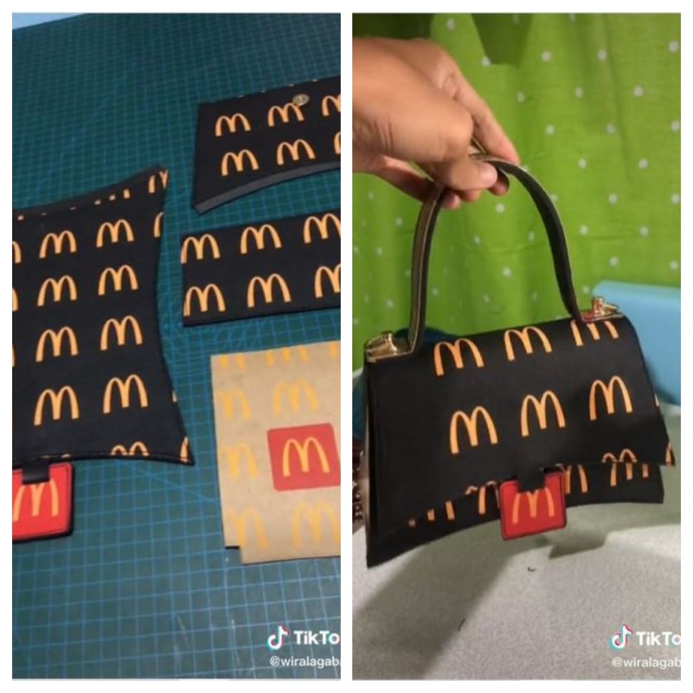 Tas dari paper bag McDonald's (TikTok @wiralagabae)