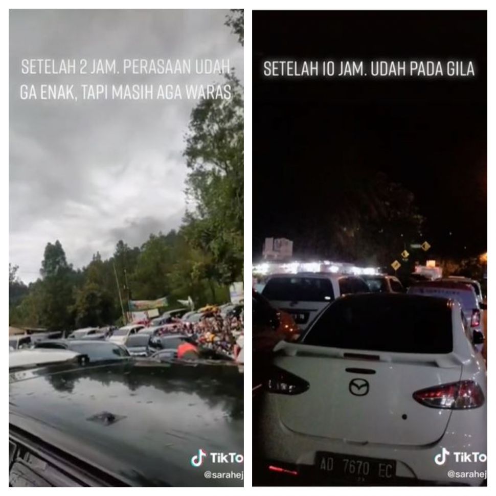 Kemacetan Puncak, Bogor (TikTok @sarahejull)