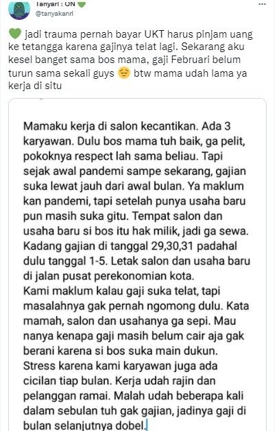 Curhat gaji nunggak (twitter.com/tanyakanrl)