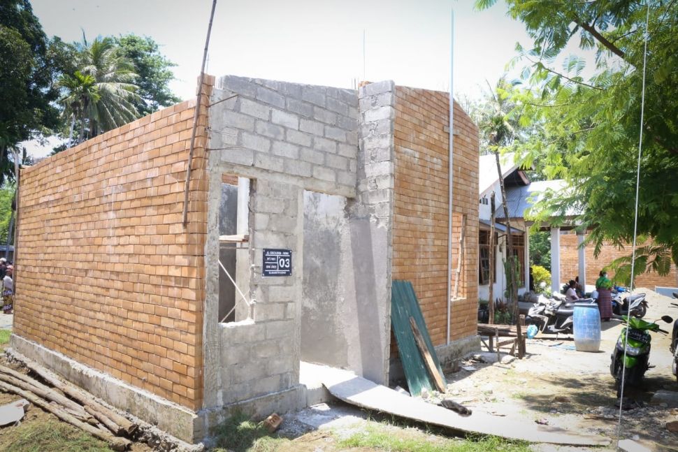 Rumah tahan anti gempa di Desa Wini, Kabupaten Timor Tengah Utara, NTT. (Dok: Kemensos)