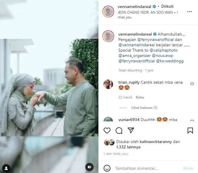 Potret Pengajian Venna Melinda Jelang Menikah (Instagram/@vennamelindareal)