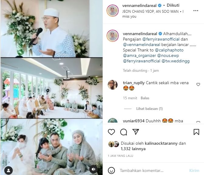 Potret Pengajian Venna Melinda Jelang Menikah (Instagram/@vennamelindareal)