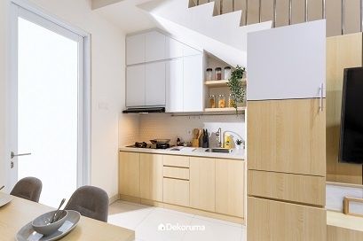 Desain Dapur Japandi Natural. (Dekoruma)