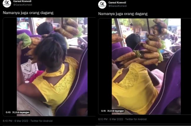 Wajah Turis Ini Sampai Nyaris Kecolok, Viral Aksi Bar-Bar Pedagang Jagung Bakar Bikin Geleng Kepala. (Twitter/@garasikomedi)