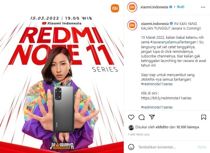 Redmi Note 11 masuk Indonesia. [Instagram]