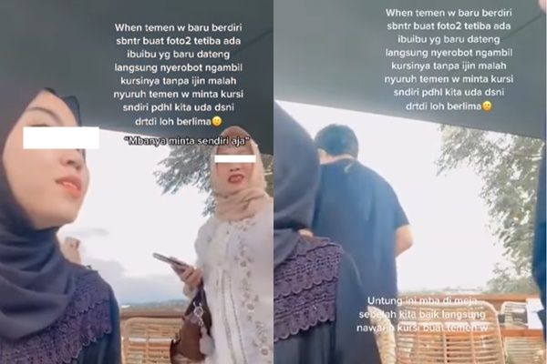 Kursi Disambar Emak-emak, Cewek Ini Cuma Bisa Pasrah: Berhadapan dengan Ras Terkuat di Bumi (Instagram/@dagelan)