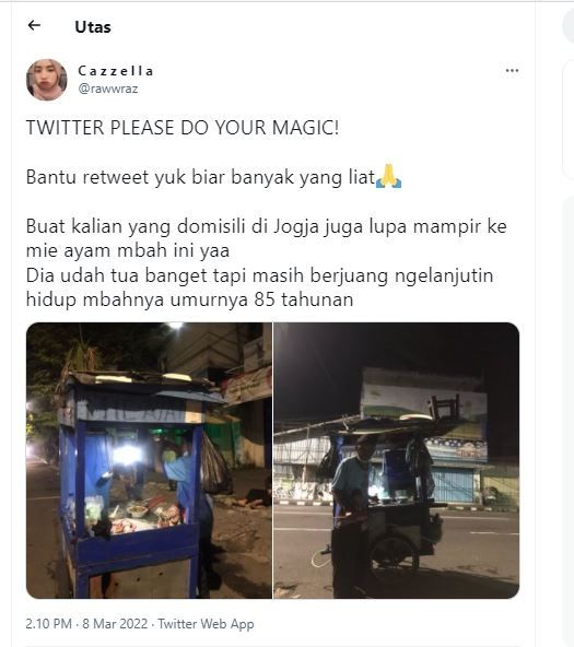 Kakek penjual mi ayam (Twitter @rawwraz)