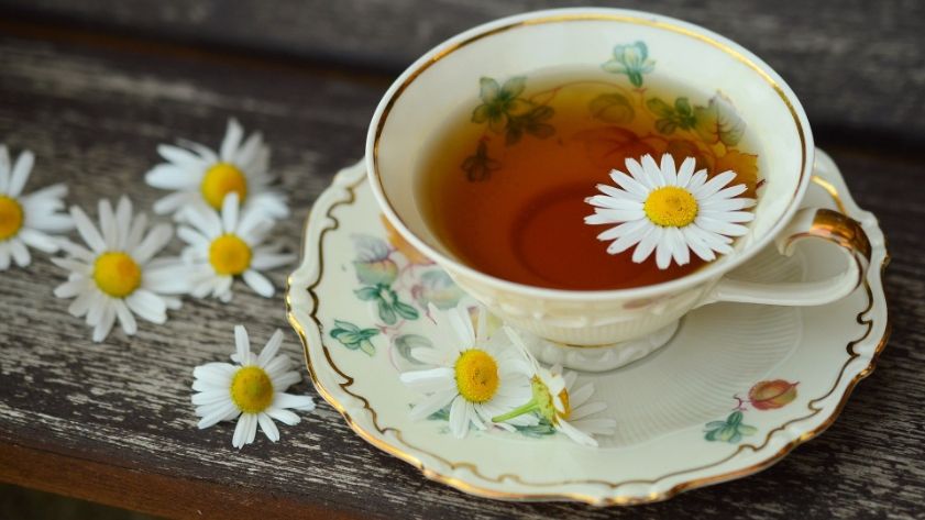 ilustrasi teh chamomile (Pixabay.com/congerdesign)