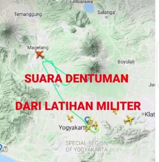 Suara dentuman dari Milter di Magelang (instagram.com/magelang_raya/)