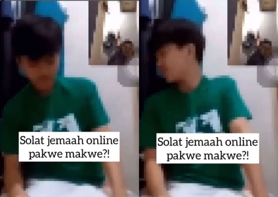 Viral, Sepasang Kekasih Buat Konten Salat Jamaah Online Lewat Video Call, Tuai Kritikan Warganet. (Instagram/furqanfawwaz)