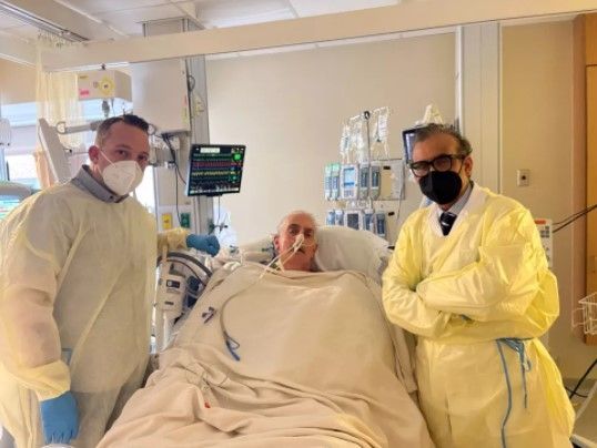 David Bennett Sr. setelah transplantasi jantungnya (Pusat Medis Universitas Maryland)